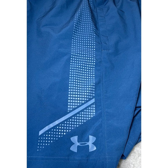 Under Armour Mens Size Medium HeatGear Athletic Shorts Blue Loose Fit Pockets - Picture 6 of 13